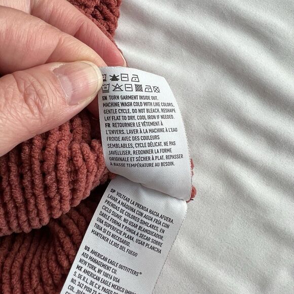 American‎ Eagle Chenille Cabled Sweater Womens XS Chunky Soft Academia Preppy - Picture 5 of 9